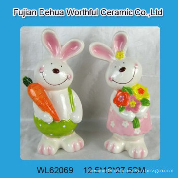 Keramik-Kaninchen für Haus Ostern Dekoration